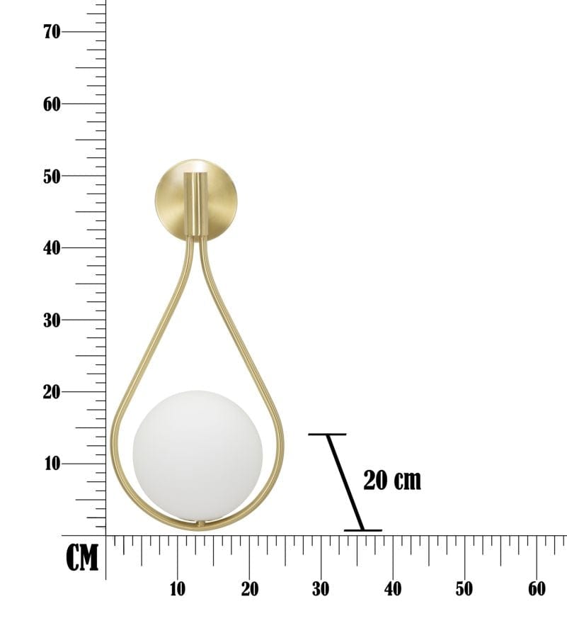 Aplica Glamy Drop Auriu / Alb (6)