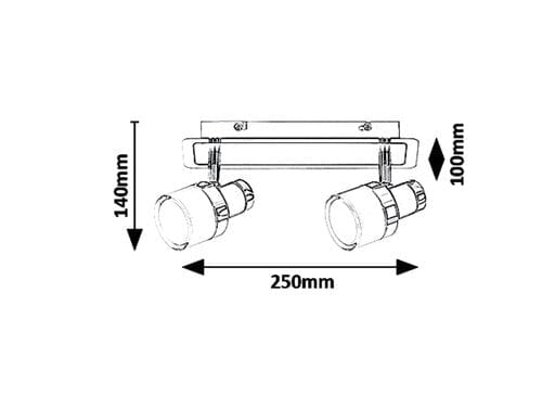 Aplica Harold 5022 Negru / Alb (2)