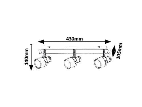 Aplica Harold 5023 Negru / Alb (2)