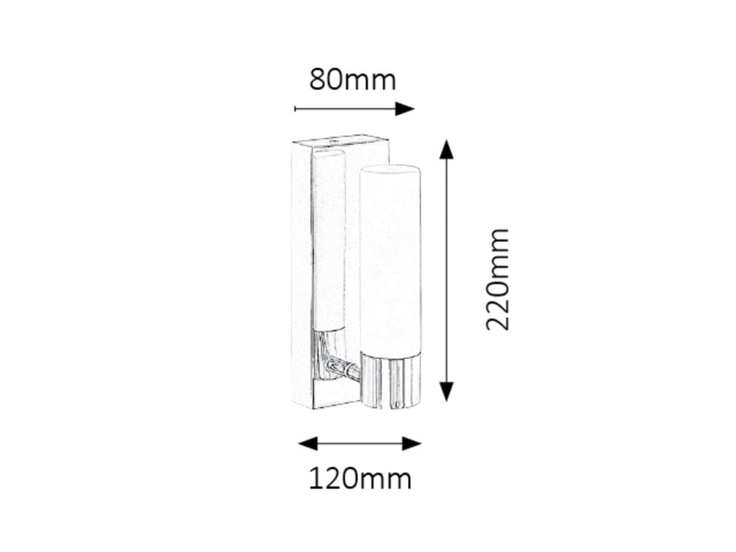 Aplica Jim 5749 Crom / Alb (3)