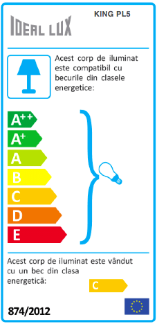 IdealLux Aplica King PL5