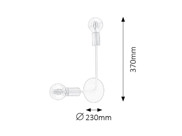 RabaLux Aplica Lanny 2102 Negru / Auriu