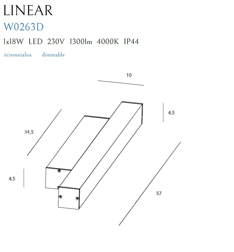 Aplica Linear W0263 Alb (1)