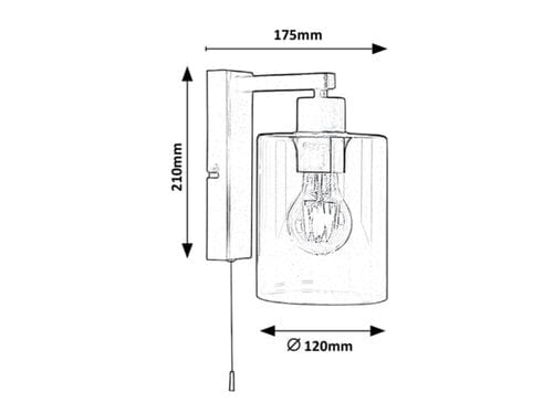 Aplica Miroslaw 5077 Negru Mat / Transparent (2)