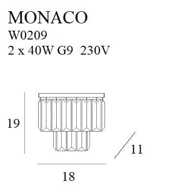 Aplica Monaco W0209 Crom (2)