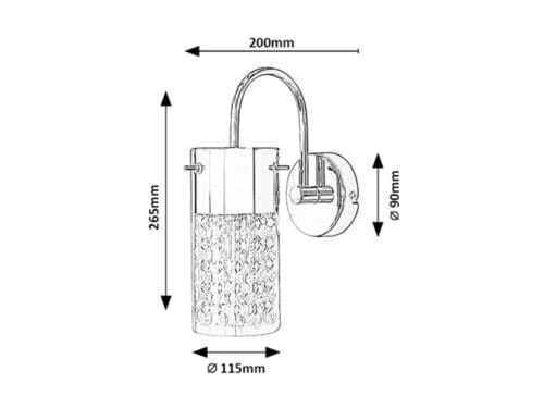 Aplica Niagara 2194 Crom / Transparent (2)