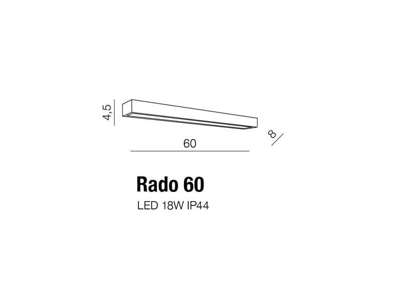 Azzarddo Aplica Rado 60 Alb, AZ2082