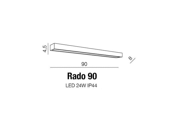 Aplica Rado 90 Alb, AZ2083 (2)