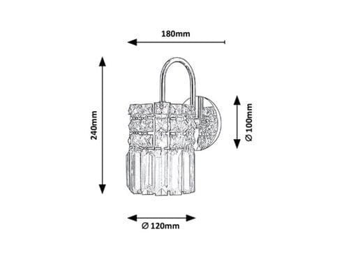 Aplica Rosanna 3569 Crom / Transparent (1)