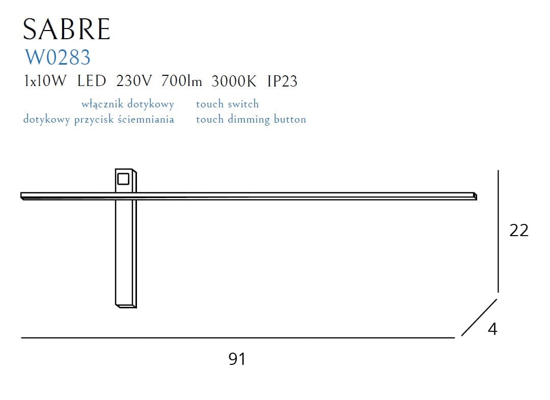 Aplica Sabre W0283 Negru (5)