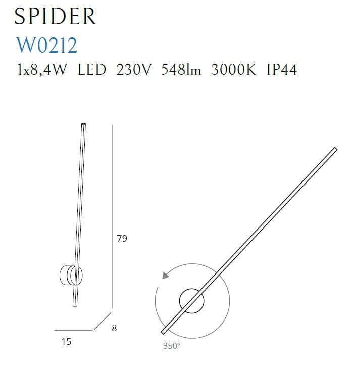 Maxlight Aplica Spider W0212 Alb