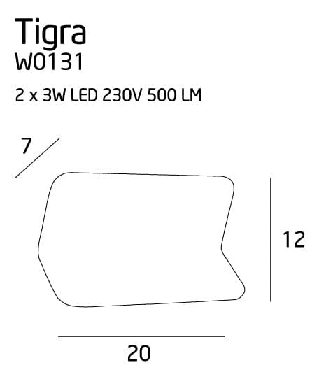 Maxlight Aplica Tigra W0131 Alb