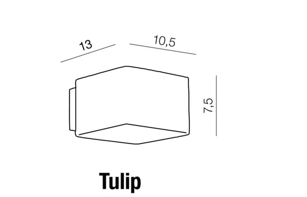 Azzarddo Aplica Tulip Alb, AZ0137