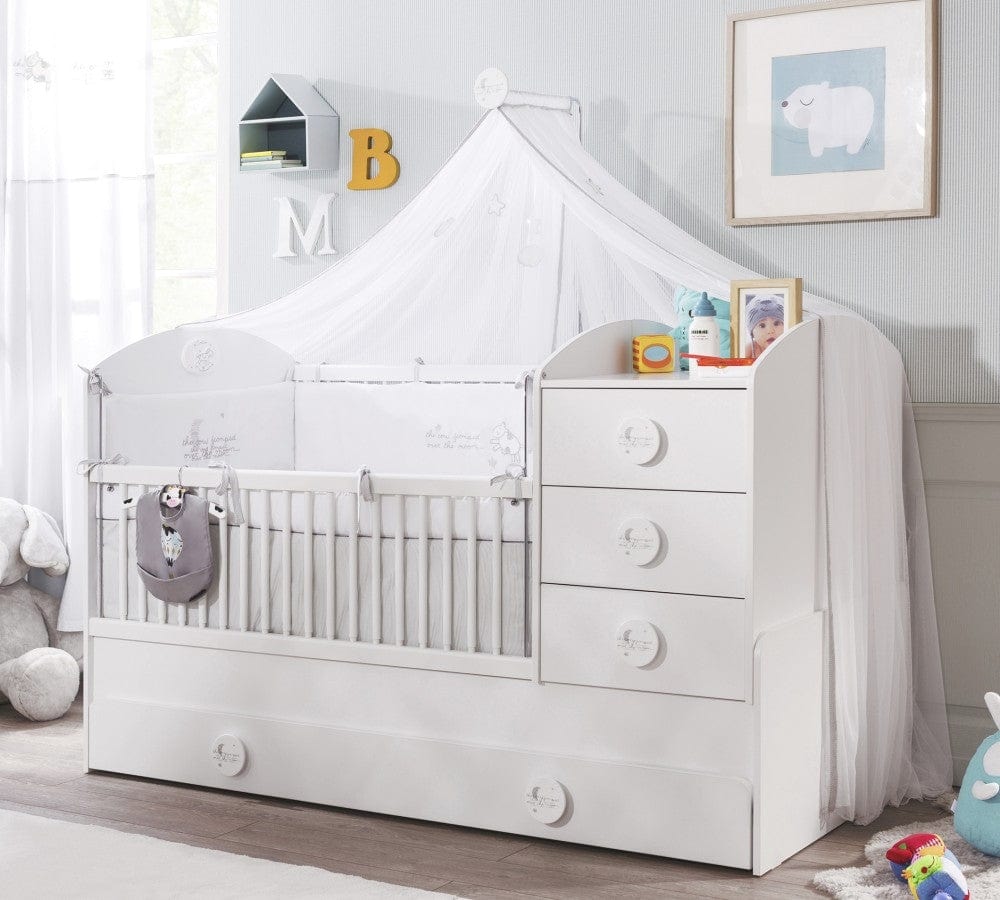 Baldachin Decorativ pentru patut Baby Cotton Alb (1)