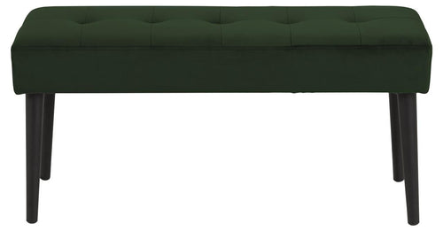 Actona Banca tapitata cu stofa si picioare metalice Glory Velvet Verde / Negru, l95xA38xH45 cm