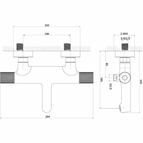 Baterie perete pentru cada si dus, Zen Gun, S951-569 (1)