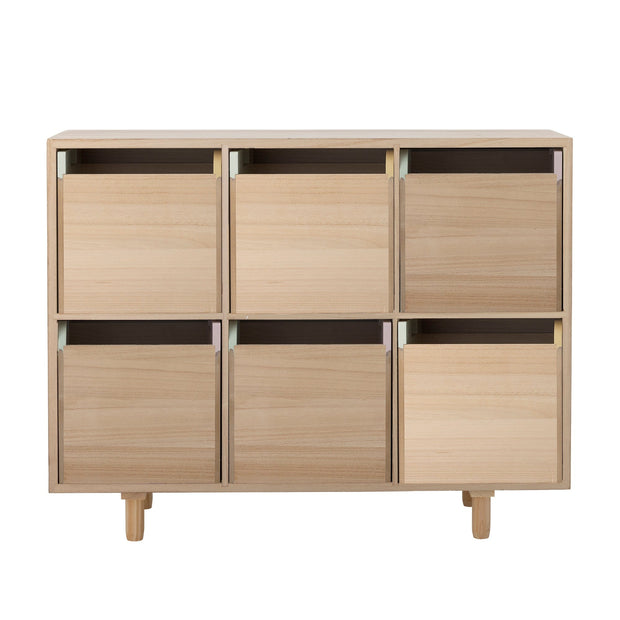 Biblioteca din lemn, MDF si pal, pentru copii, Calle Natural, l55xA25.5xH88.5 cm - SomProduct Romania