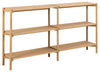 Actona Biblioteca din MDF si lemn, Braidwood Natural / Stejar, l169xA30xH88,4 cm