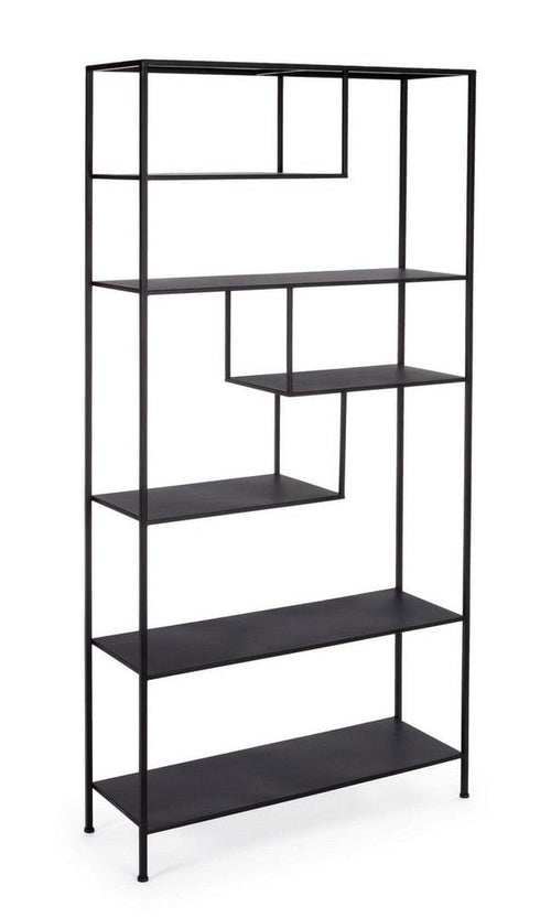 Biblioteca din metal, Regular Negru, l80xA26xH170 cm