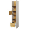 Lenart Biblioteca din pal cu 1 usa si 1 sertar, pentru copii si tineret, Teen Flex TF02 Gri / Natural, l44xA40xH218 cm