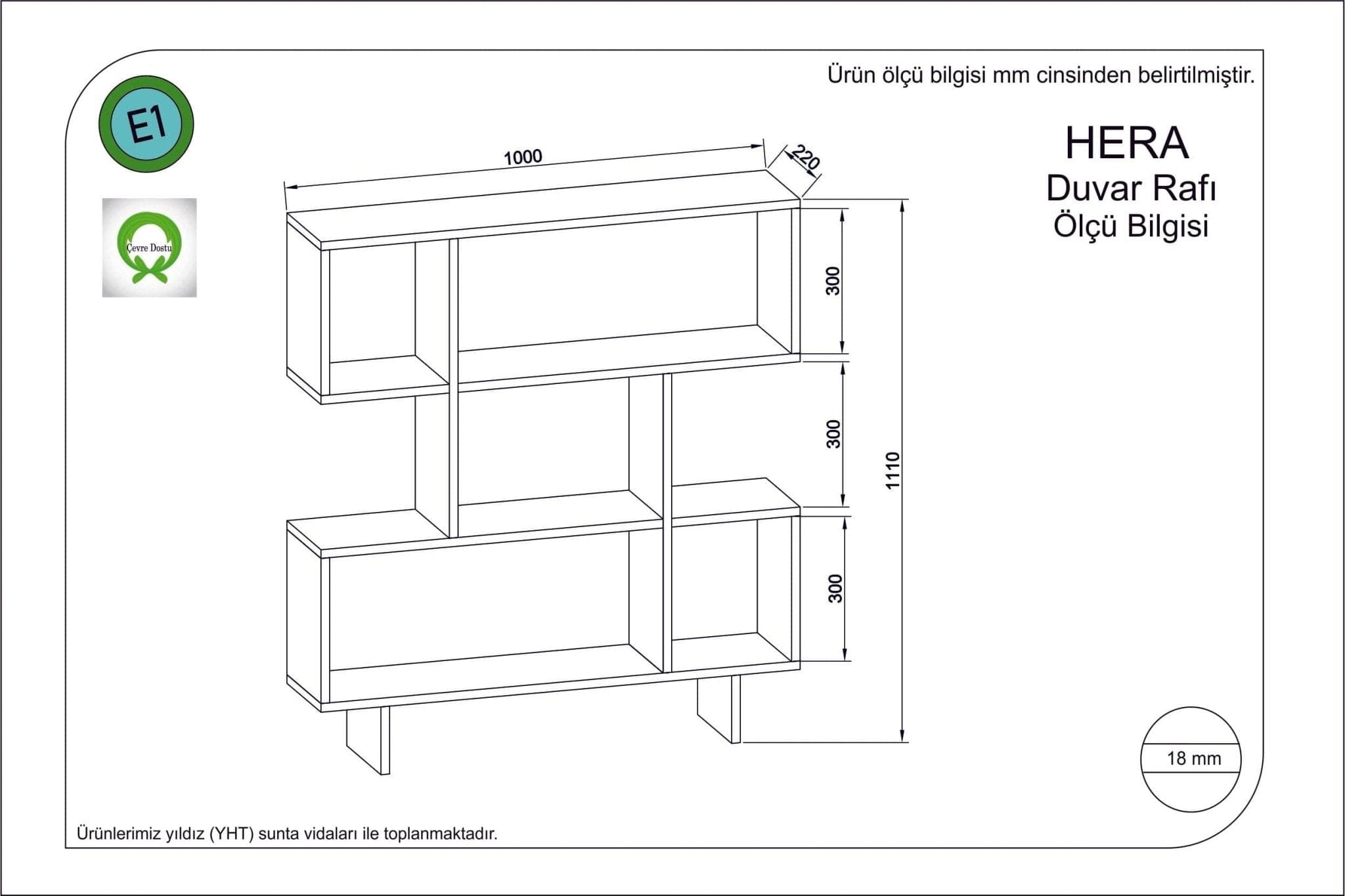 Biblioteca din pal, Hera Galben, l100xA22xH111 cm - SomProduct Romania