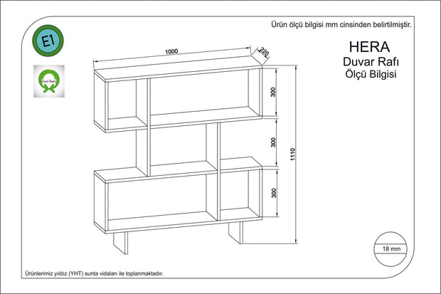 Biblioteca din pal, Hera Galben, l100xA22xH111 cm - SomProduct Romania