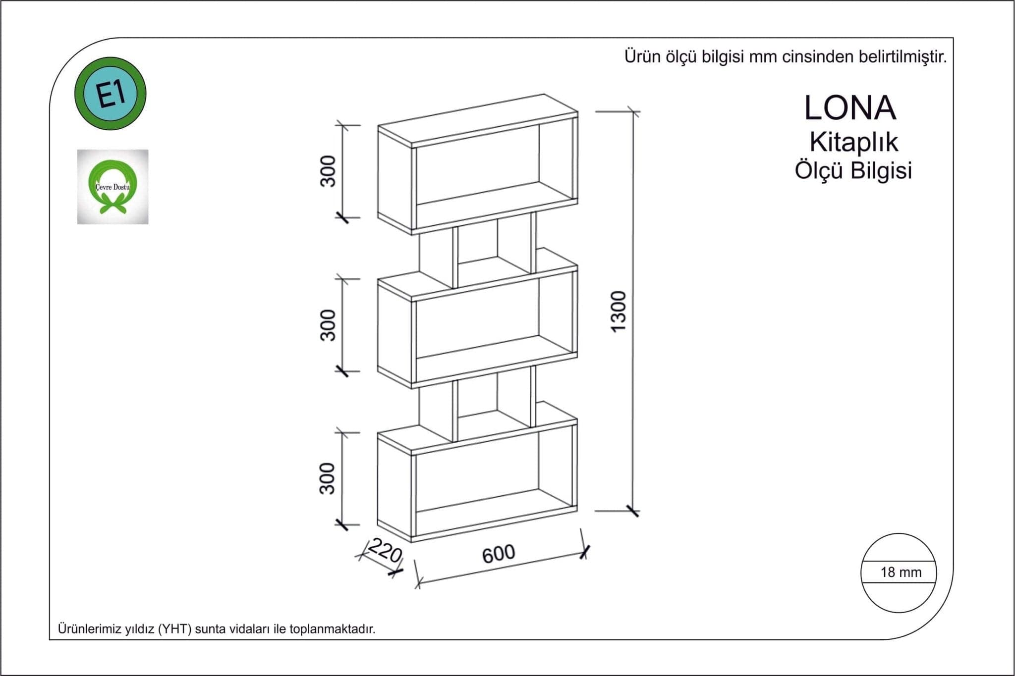 Biblioteca din pal, Lona Alb / Rosu, l60xA22xH130 cm - SomProduct Romania