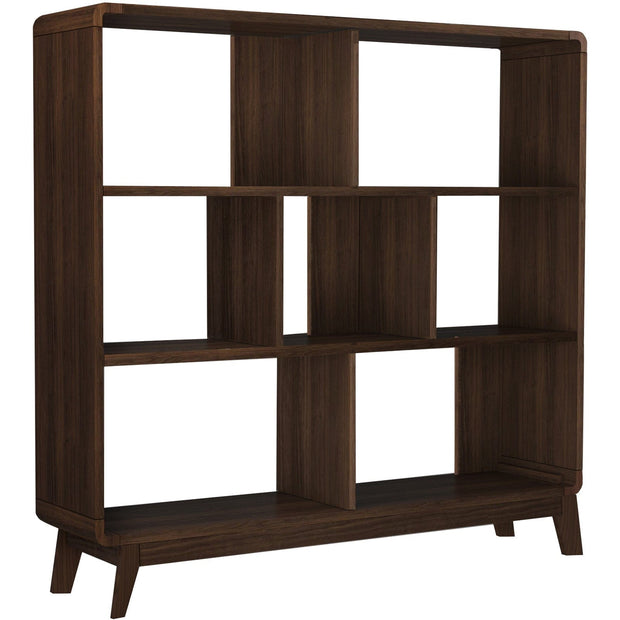 Dorel Home Biblioteca din pal si MDF, Cassie Nuc, L122xl29xH126 cm