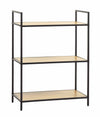 Unique Furniture A/S Biblioteca din pal si metal, Altino Stejar / Negru, l70xA35xH88,8 cm