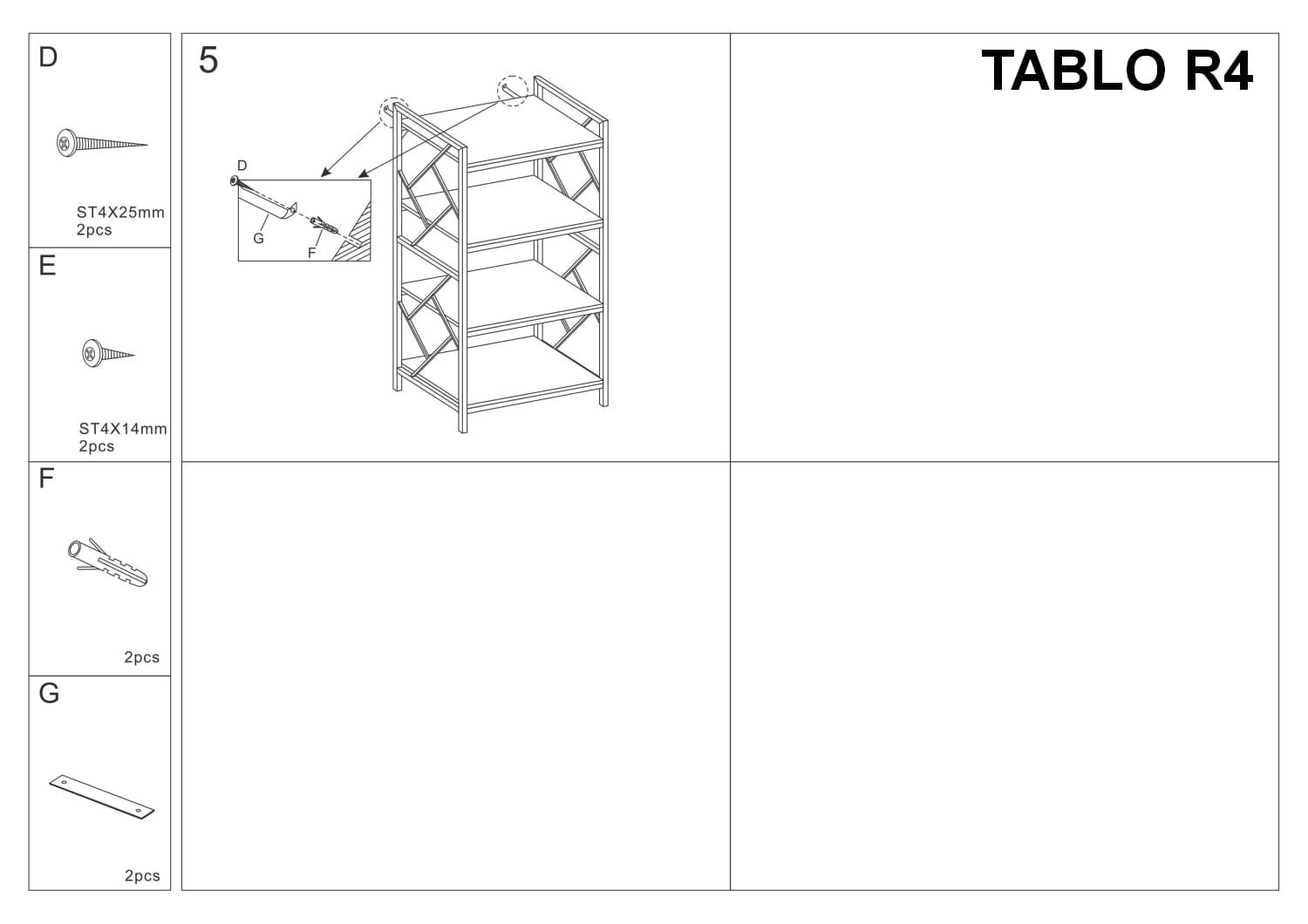 Biblioteca din pal si metal, Tablino R4 Stejar / Maro Inchis, l60xA40xH139,5 cm (5)