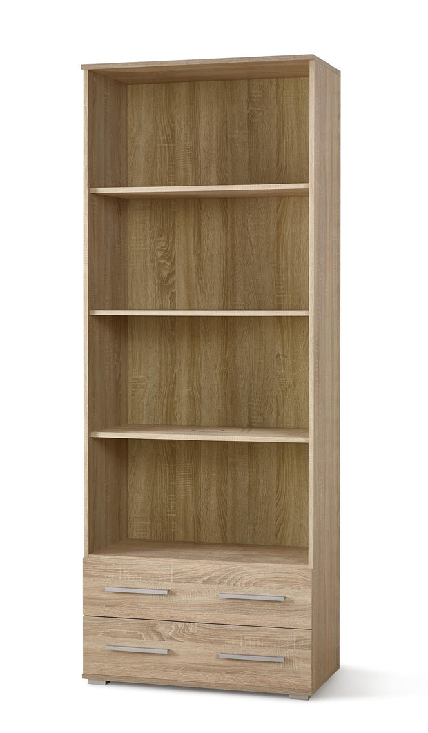 Biblioteca din pal cu 2 sertare Liamis REG-3 Stejar Sonoma, l77xA40xH200 cm