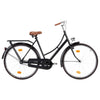 VidaXL Bicicleta olandeza, cadru metalic, Dutch Bike Negru / Maro