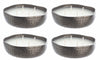 BIZZOTTO, Set 4 Lumanari Decorative Hammel S, Grafit, din Ceara in Suport de Aluminiu, 4 Fitile, Rotunde Ø13,5xH4 cm