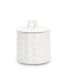 BIZZOTTO, Set 4 Lumanari Decorative Twine S, Alb, din Ceara in Pahar de Ceramica, Rotunde Ø9,5xH11 cm (2)