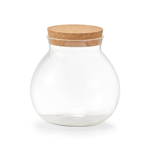 Zeller Borcan pentru depozitare cu capac din pluta, Glass Ball Medium, 1050 ml, Ø13,1xH13,1 cm