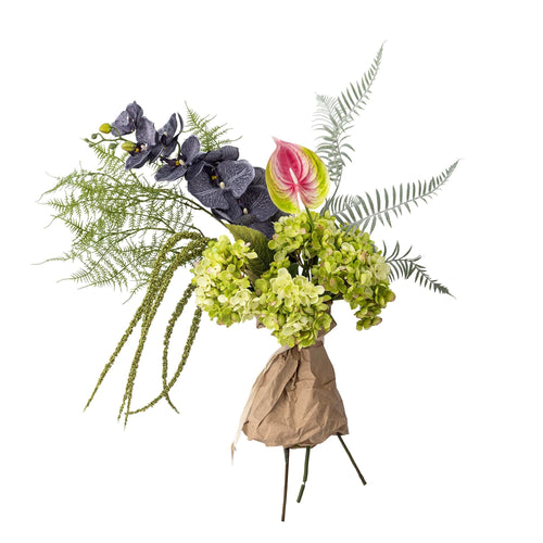 Bloomingville Buchet flori artificiale, Poetry Verde, H80 cm