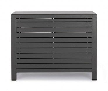 Bizzotto Cabinet de gradina / terasa din aluminiu, cu 2 usi, Atlantic Antracit, l90xA55xH70 cm