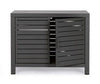 Bizzotto Cabinet de gradina / terasa din aluminiu, cu 2 usi, Atlantic Antracit, l90xA55xH70 cm