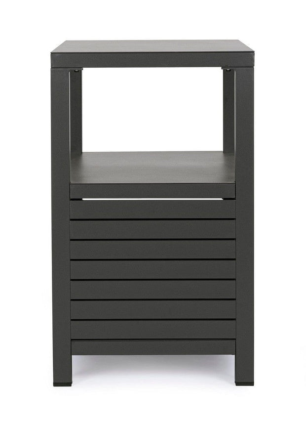 Bizzotto Cabinet de gradina / terasa din aluminiu, cu 2 usi, Atlantic Antracit, l90xA55xH90 cm