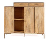 Bizzotto Cabinet din lemn de mango, cu 2 sertare si 3 usi, Jaidev High Natural, l145xA40xH132 cm