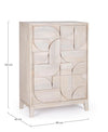 Bizzotto Cabinet din lemn de mango, cu 4 usi, Archita High Natural, l85xA42xH123 cm