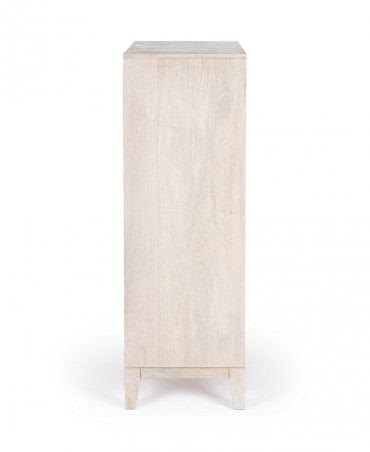 Bizzotto Cabinet din lemn de mango, cu 4 usi, Archita High Natural, l85xA42xH123 cm