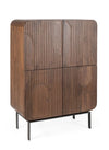 Bizzotto Cabinet din lemn de mango, cu 4 usi, Orissa High Maro, l90xA42xH120 cm