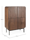 Bizzotto Cabinet din lemn de mango, cu 4 usi, Orissa High Maro, l90xA42xH120 cm