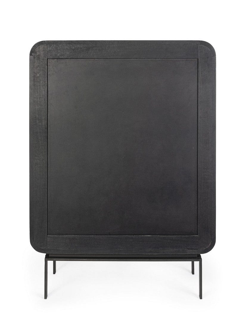 Bizzotto Cabinet din lemn de mango, cu 4 usi, Orissa High Negru, l90xA42xH120 cm