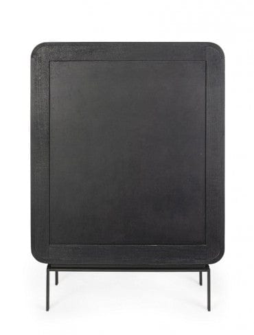 Bizzotto Cabinet din lemn de mango, cu 4 usi, Orissa High Negru, l90xA42xH120 cm