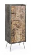 Cabinet din lemn de mango si metal, cu 5 sertare Norwood Natural, l45xA35xH120 cm