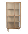 Unique Furniture A/S Cabinet din lemn, pal si sticla, cu 2 usi, Elba Stejar, l90xA40xH190 cm