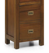 Moycor Cabinet din lemn si furnir, cu 5 sertare, Flamingo Small Nuc, l36xA30xH120 cm