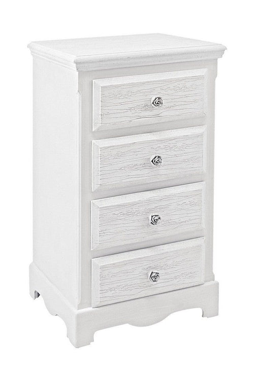 Bizzotto Cabinet din MDF, cu 4 sertare Blanc Small Alb, l40xA30xH76 cm